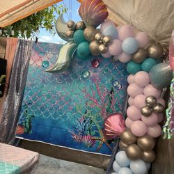 Birthday Mermaid Balloon Decoration 