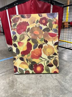 Vibrant Kim Parker Abstract Floral Canvas Wall Art