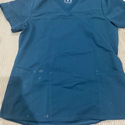 Dickies Balance Teal Blue Scrub Top
