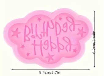 2 Happy Birthday 3D Silicone Molds Happy Birthday Silicone Cake Fondant Mould Decorating Chocolate Baking Molds