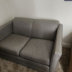 Small Gray Leather Couch