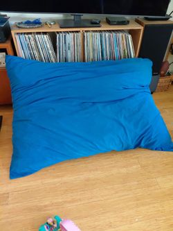 Large Blue Floor Cushion / Bean Bag