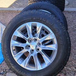 2023 OEM ORIGINAL TAKEOFFS CHEVY SILVERADO LTZ 20 INCH TIRES BIG FOOT ALL-TERRAN 95 % $ 1099