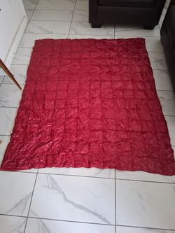 Red camping blanket