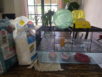 Hamster cage and accessories