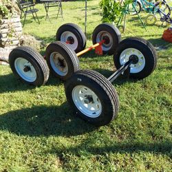Concrete mixer axle and and tires