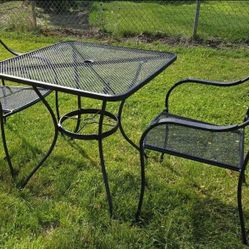 Outdoor Wrought Iron Bistro Set