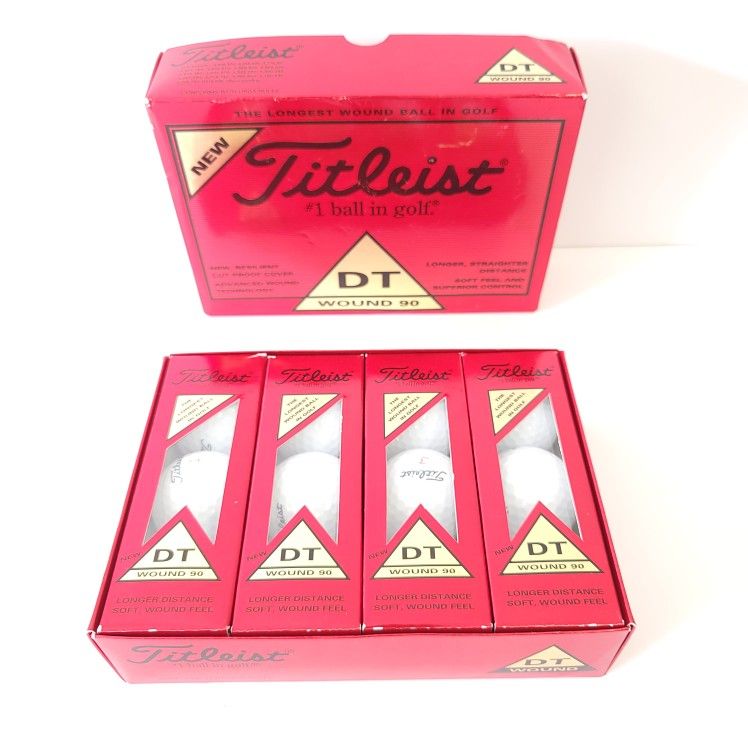 Titleist DT wound 90 Golf Balls. 12 pk