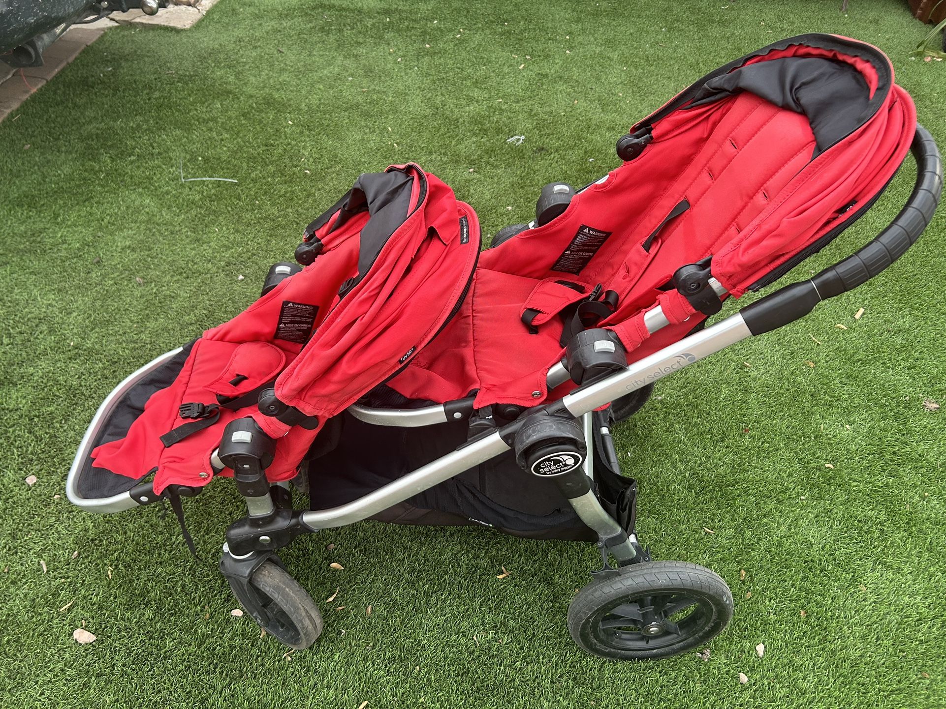 Red Jogger City Select Double Stroller