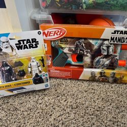 Star Wars Nerf Gun & Action Figures
