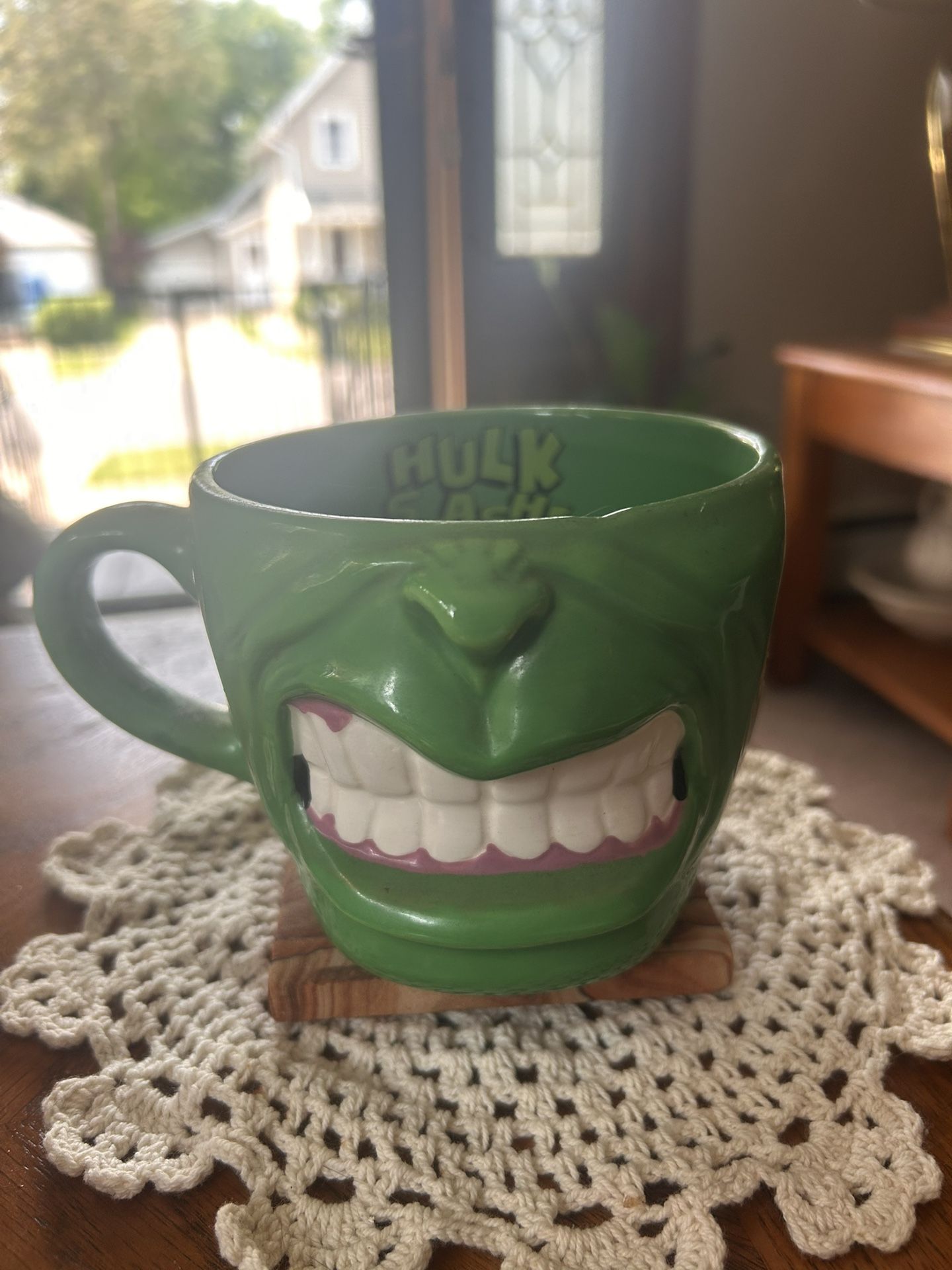 Marvel Incredible Hulk Smash Mug Zak Designs 3D Ceramic Green Large Mug NWT