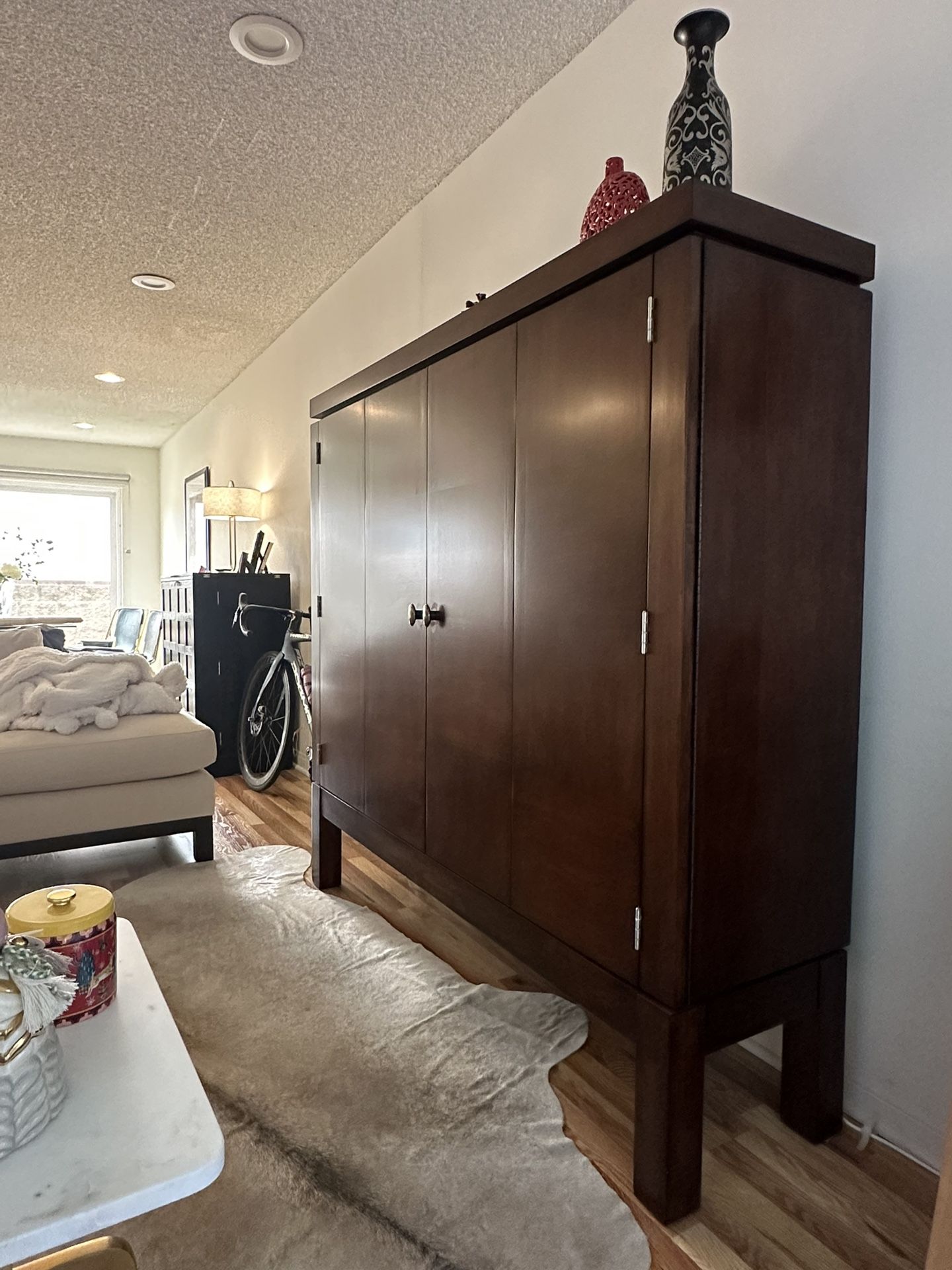 TV Armoire + 60” TV (cash Only, No Shipping)