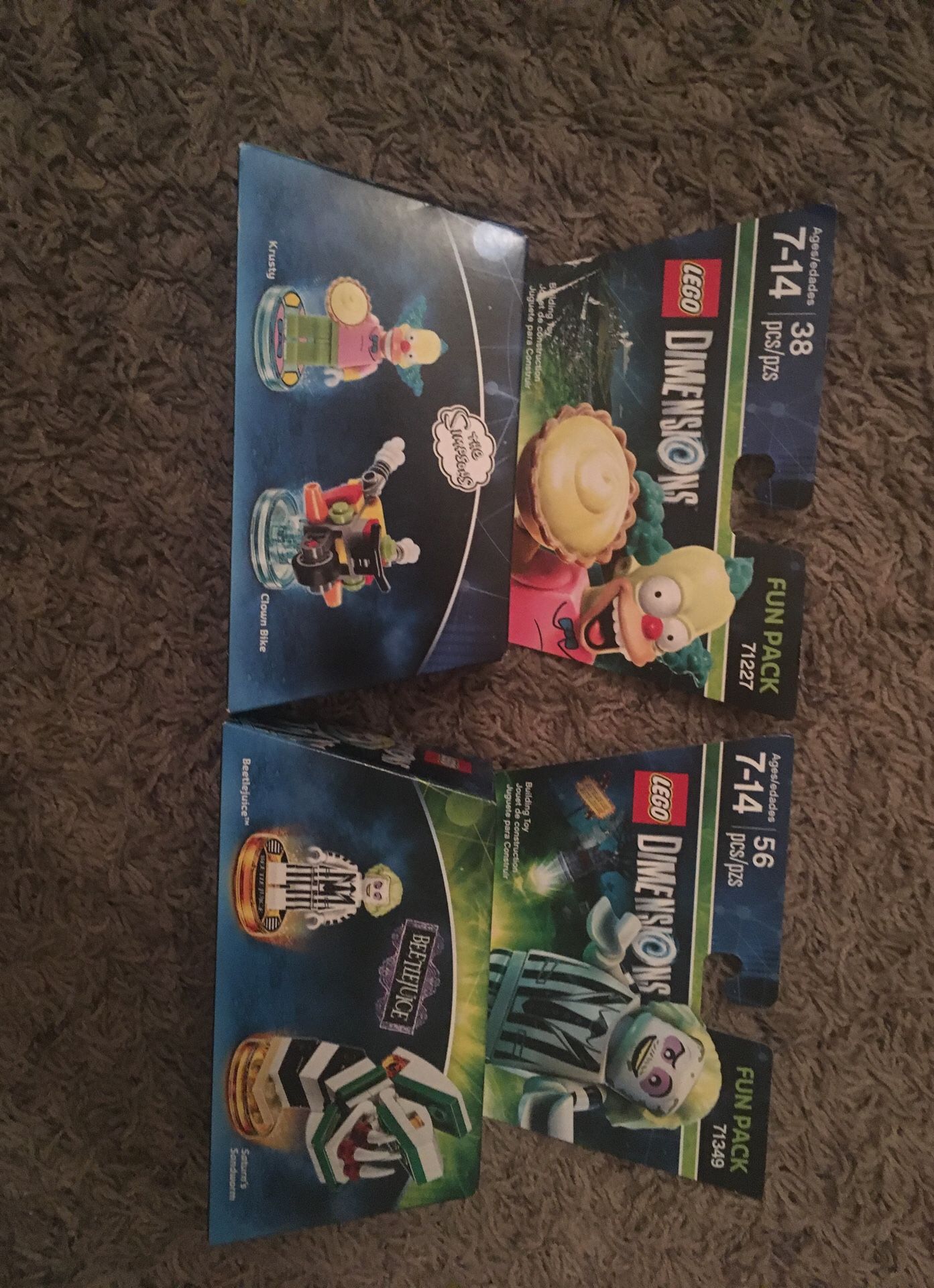 LEGO Dimensions lot The Simpsons Krusty the Clown and Beetlejuice
