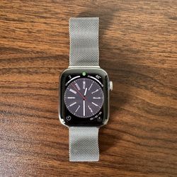 45mm Apple Watch Series 8 Stainless Steel + Cellular 