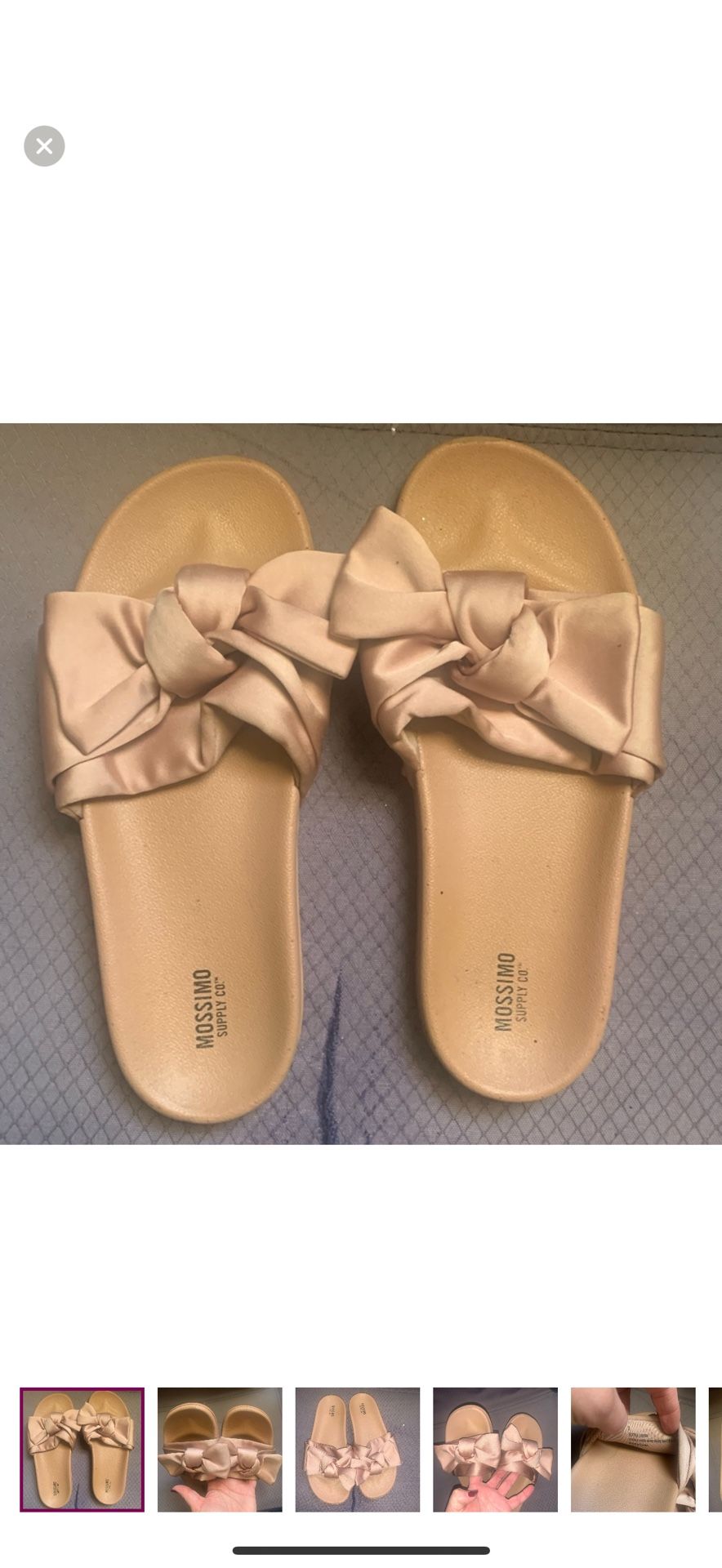 WOMENS SIZE 9 SANDALS FLIP FLOP SHOES PINK SATIN BOWS
