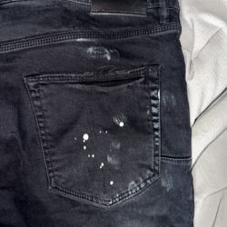 Purple Brand Black Distressed Jeans (Style P001)