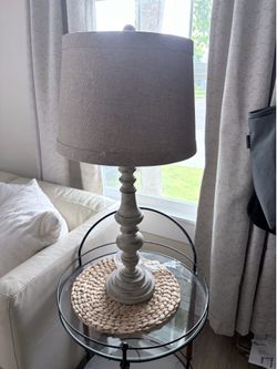 Lamps & upholstered bench