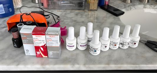 $20-complete gel nail kit and a variety polishes