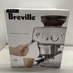 Breville the barista espresso with 15 bars of pressure milk frother integrated grinder floor model
