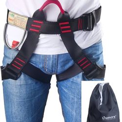 Climbing Harness Oumers Safe Seat Belts for Mountaineering Outward Band Fire Rescue Working on The Higher Level Caving Rock Climbing Rappelling Equip 