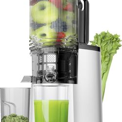 Brand New Cold Press Juicer 5.8” Wide Feed, Slow Masticating Juice Extractor, High Yield, Easy Clean