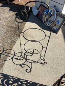 3 tier iron serving tray