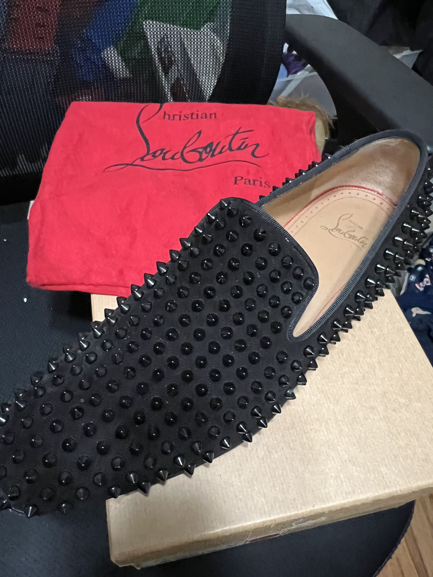 Derfor tilnærmelse lave et eksperiment Christian Louboutin Slip-on Spike Loafers, Size 42 = US Size 9, $850 OBO  for Sale in Anaheim, CA - OfferUp
