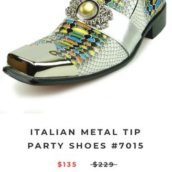 Aomi Italian Metal Tip Party Shoes