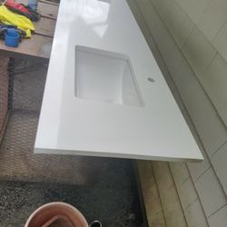 White Stone? Double Bathroom Counter Top