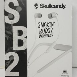 Skullcandy Smoking BUDS Wireless Headphones  WHITE NEW