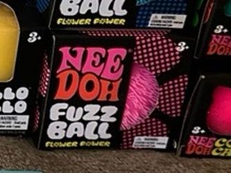 NeeDoh Fuzz Ball Pink Squishy Bottom