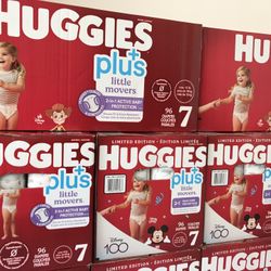 Huggies Little Movers Plus Size 7/96 Diapers 