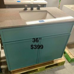 36in Bathroom Vanity With Top And Faucet