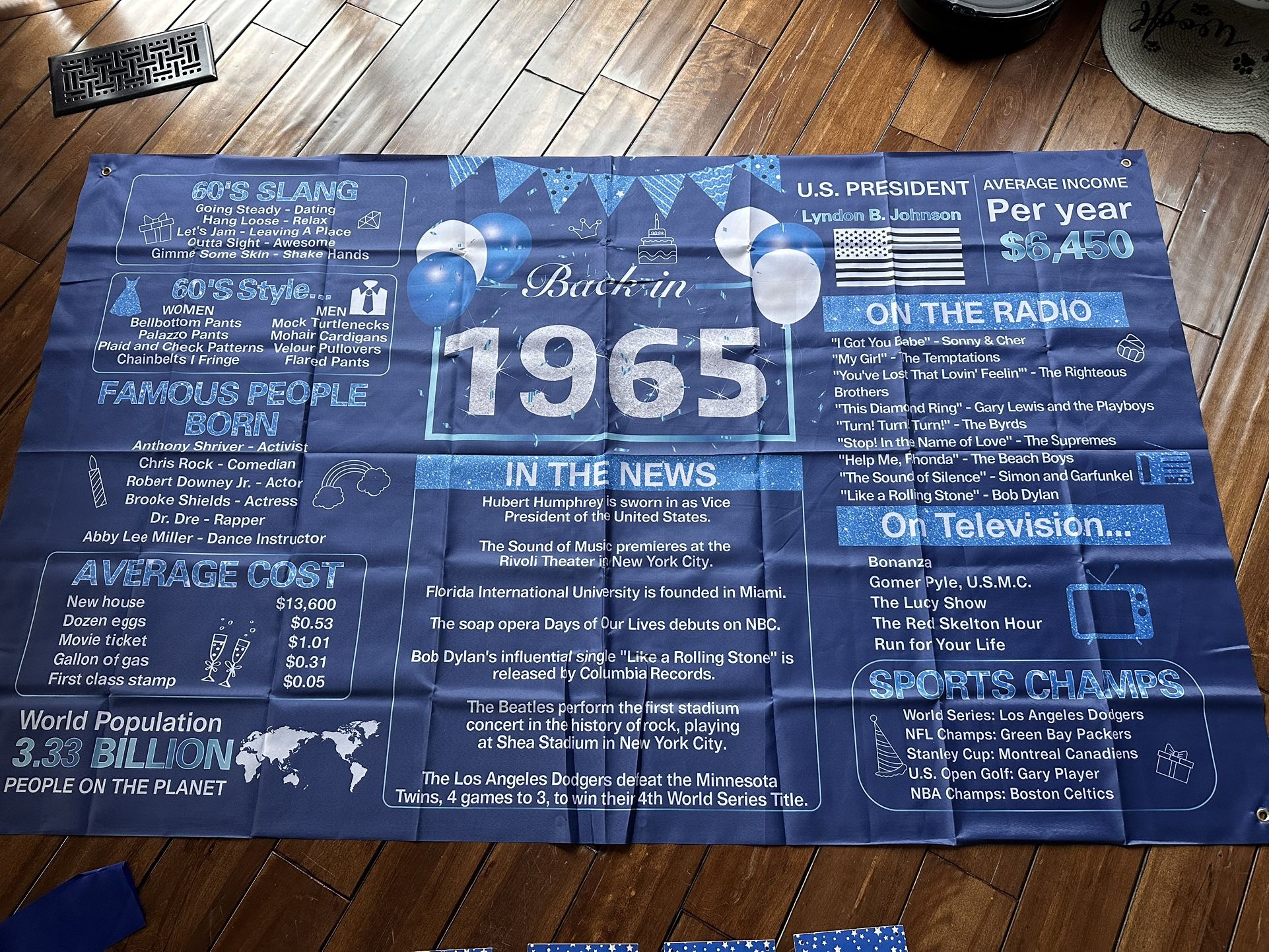 60th Birthday - Born In 1965 Party Decoration 