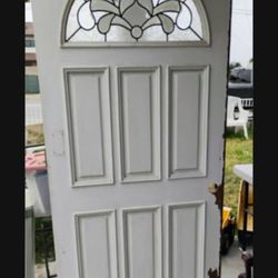 36x79 Exterior Door Solid Wood  Hand Used Perfect Condition, Second Picture Is New Fiberglass 