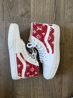 White High Top Vans Luis Vuitton Custom