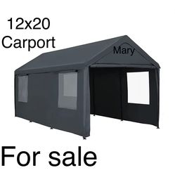 12x20 Canopy with Sidewalls and Windows, Outdoor Instant Canopy Tent for Parties, Adjustable Waterproof Canopy