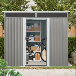 8 x 6 FT Outdoor Metal Storage Shed