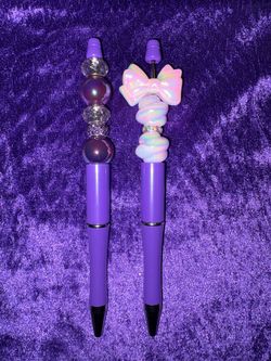 Decorative Beaded Ballpoint Pens Set of 2