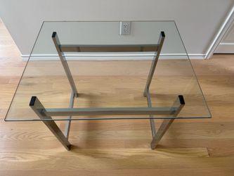 Glass and Chrome Side Table