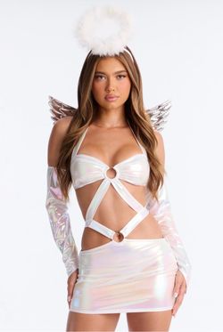 Flirt angel 4 piece costume set ! Size Medium & Large available