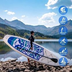 FunWater Inflatable Ultra-Light Stand Up Paddle Board for All Skill Levels wi...