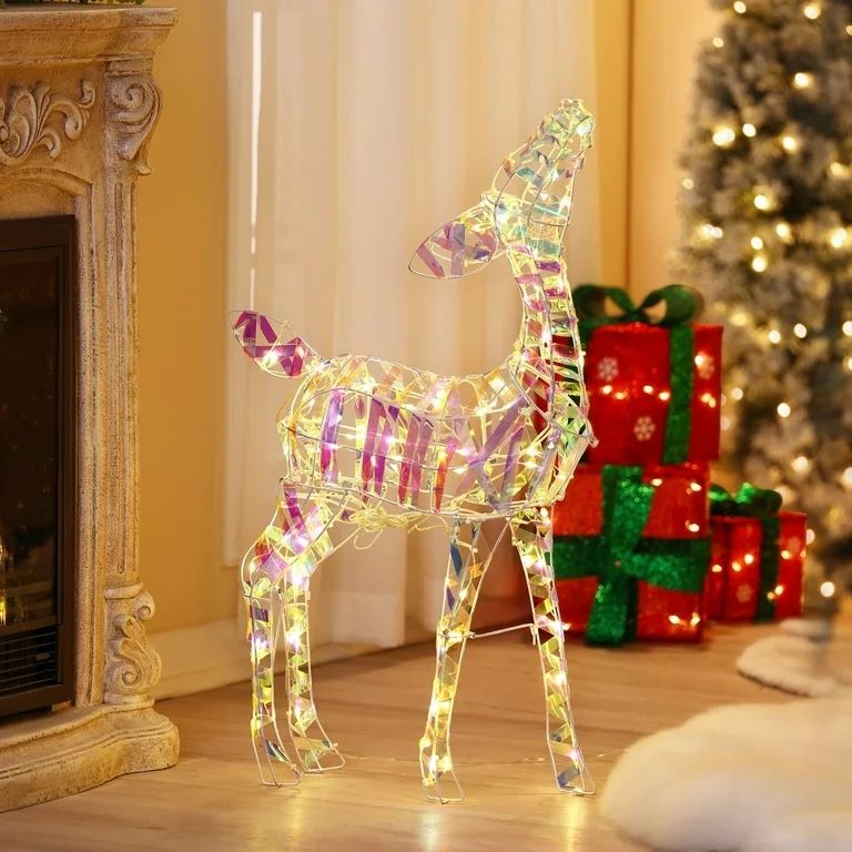 Magical Deer Lighted Winter Holiday Yard Decoration，HD1644