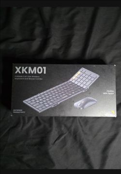 ProtoArc XKM01 Foldable Full-Size Portable Wireless Keyboard Mouse Combo - Black