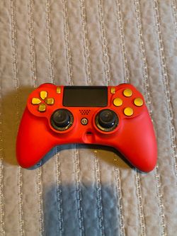Scuf Impact PS4 Controller Red and Gold