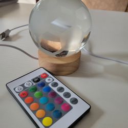 Crystal Soccer Ball Nightlight 