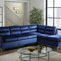 Velvet Sectional Couch 