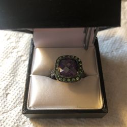 Ring Size 7 Purple /light Green