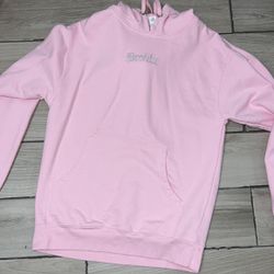 pink rhinestone hoodie 