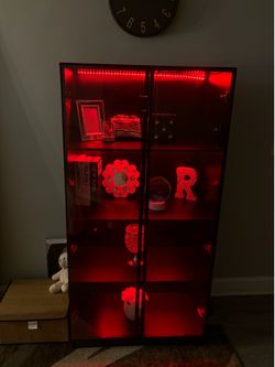 Moving sale - Modern LED Glass Display Cabinet